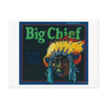 Big Chief Orange LabelOntario, CA Postcard