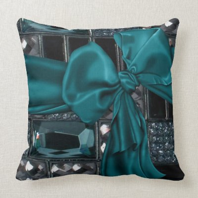 Big Chunky Faux Jeweled & Bow Mojo Pillow by jvinnyg