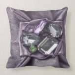 Big Chunky Purple Faux Jeweled Mojo Pillow