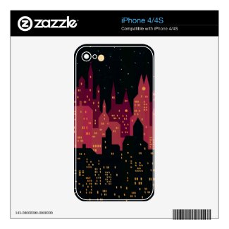 Big City Lights skin Decals For The iPhone 4S