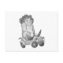 big clown little car postcards