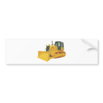 Big Construction Bulldozer on Tracks Bumper Sticker