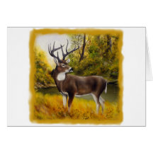 Big Deer standing in grove on customizable product Card