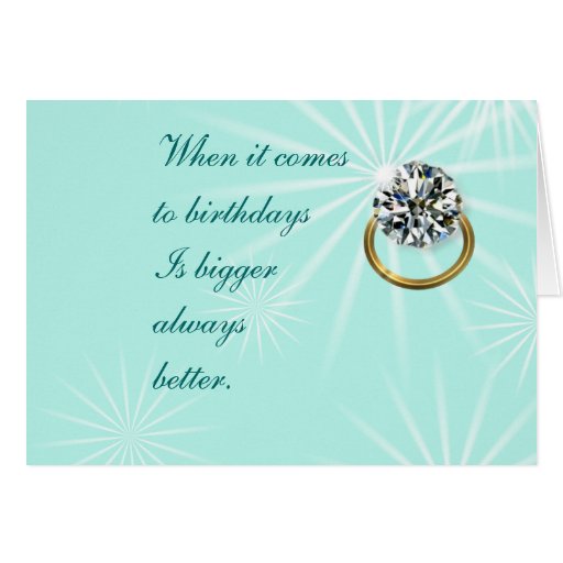 Big Diamond Card for any occasion- customize