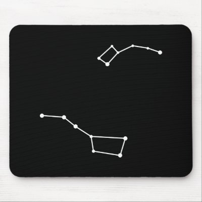 Big Dipper and Little Dipper Mousepad by asterism