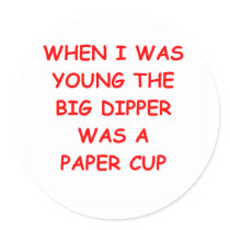 big dipper round sticker