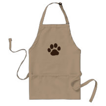 Big Dog Paw Print Aprons