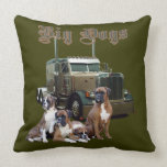 Big Dogs Throw Pillow
