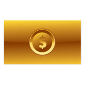 Big Dollar Sign Accounting Gold Business Card