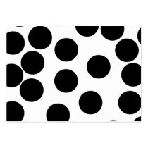 Big Dots. Black and White Pattern. Business Card Template