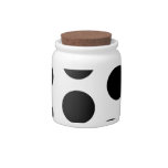 Big Dots. Black and White Pattern. Candy Dish