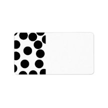 Big Dots. Black and White Pattern. Custom Address Labels