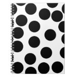 Big Dots. Black and White Pattern. Note Book