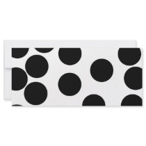 Big Dots. Black and White Pattern. Full Color Rack Card