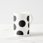 Big Dots. Black and White Pattern. Porcelain Mugs