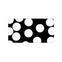 Big Dots in Black and White. Address Label