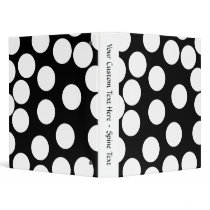 Big Dots in Black and White. Vinyl Binder