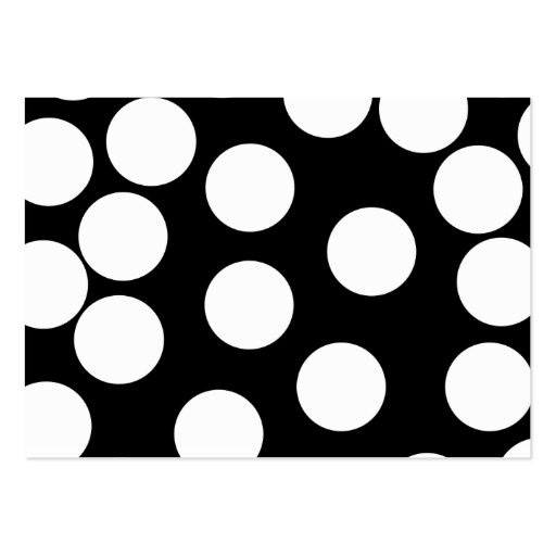 Big Dots in Black and White. Business Card Templates (front side)