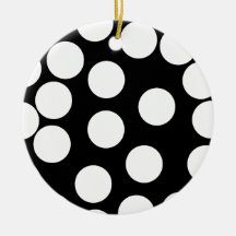 Big Dots in Black and White. Christmas Ornaments