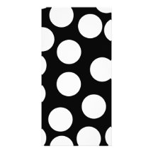 Big Dots in Black and White. Custom Photo Card