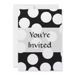 Big Dots in Black and White. Personalized Invites