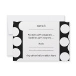 Big Dots in Black and White. Personalized Announcements