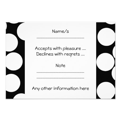 Big Dots in Black and White. Personalized Announcements
