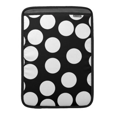 Big Dots in Black and White. Sleeve For Macbook Air by Graphics_By_Metarla