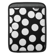 Big Dots in Black and White. Sleeves For iPads
