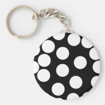 Big Dots in Black and White. Key Chain