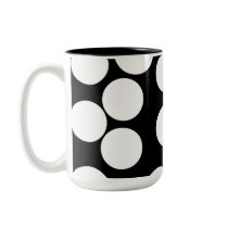 Big Dots in Black and White. Coffee Mug