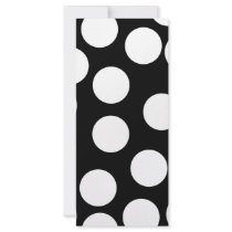 Big Dots in Black and White. Custom Rack Card