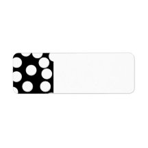 Big Dots in Black and White. Return Address Label