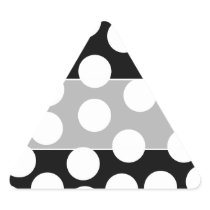 Big Dots in Black and White. Triangle Sticker
