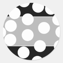 Big Dots in Black and White. Sticker