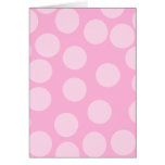 Big Dots Pattern. Pale Pink and Candy Pink. Card