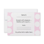 Big Dots Pattern. Pale Pink and White. Custom Invitation