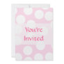Big Dots Pattern. Pale Pink and White. Announcements