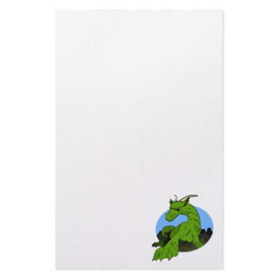 Big Dragon Coming for you Stationery Paper by dragons_lair