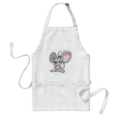 big eared cute grey mouse aprons by doonidesignsanimals