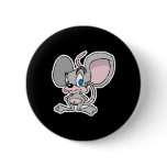 big eared cute grey mouse pins