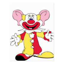 Big Ears Clown Post Card