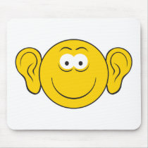Big Ears Smiley Face mousepads by doonidesigns Big Ears Smiley Face mousepads