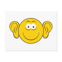 Big Ears Smiley Face Postcard