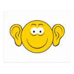 Big Ears Smiley Face Postcard