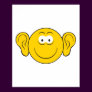 Big Ears Smiley Face Print