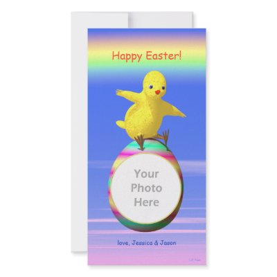 Big Easter Chicken Wings Personalized Photo Card by xfinity7