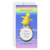 Big Easter Chicken Wings Personalized Photo Card