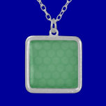 BIG ELFIN GREEN GRASS POLKADOTS CIRCLES POLKA DOTS necklaces