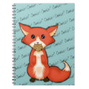 Big Eyed Fox Eating A Cookie Notebooks